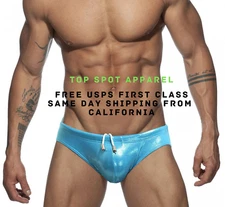 Men's Swimwear Fabulous Metallic Bathing Suit Vacation Swim Briefs Resort Wear