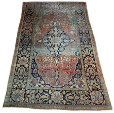 Antique True Mohtasham Kashaan. Circa 1880-1900 4x7 The Real Deal 400 KPSI