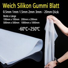 Hoch Temp Weich Silikon Gummi Blatt Matte Dichtung 0,5mm 1mm bis 20mm Dick Weiß