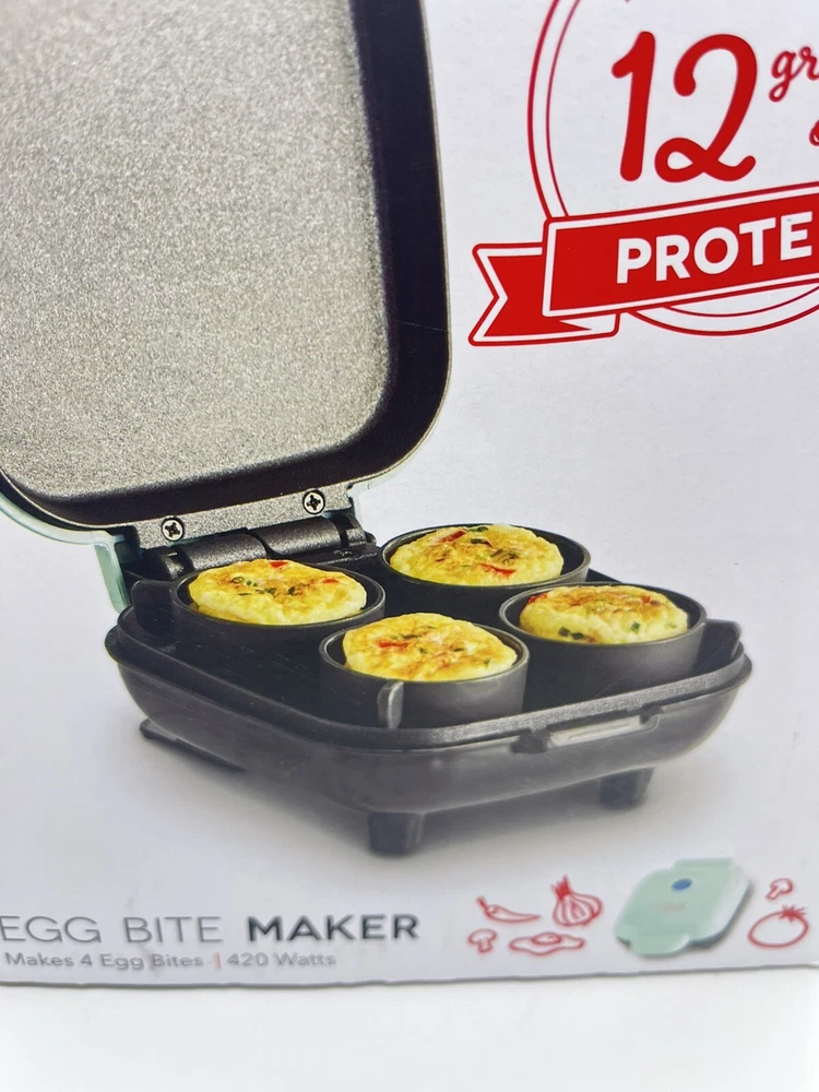 Dash Egg Bite Maker Countertop Egg Cooker Teal -