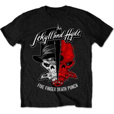 Five Finger Death Punch T-Shirt Schwarz Jekyll and Hyde Unisex Merchandise