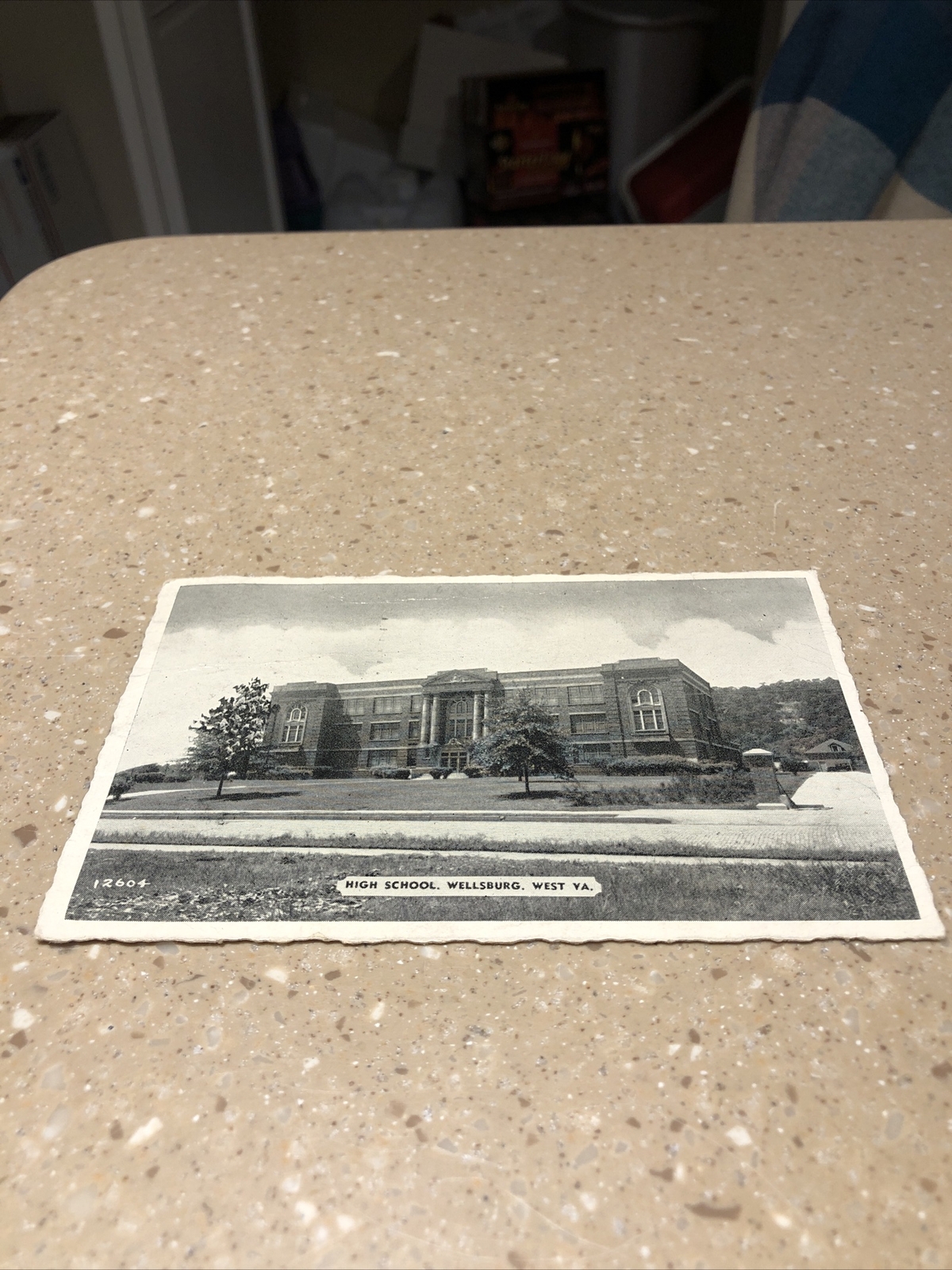 Rare Wellsburg High School Postcard Brooke County Wellsburg West