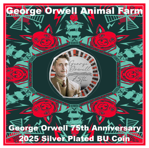 George Orwell 75th Anniversary 2025 Silver Plated BU Coin ONLY 1 ...