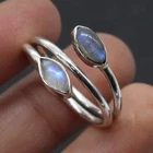 Moonstone, Labradorite Ring 925 Sterling Silver Ring Handmade Ring Women's Ring