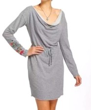 Anthropologie Dolan T-Shirt Port Maria Floral Embroidered Sweatshirt Dress Sz M