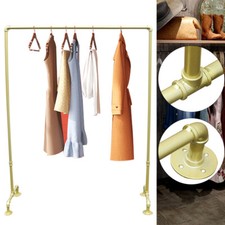 Metal Garment Rack Home Clothes Wedding Dress Display Stand Garment Shelf Gold