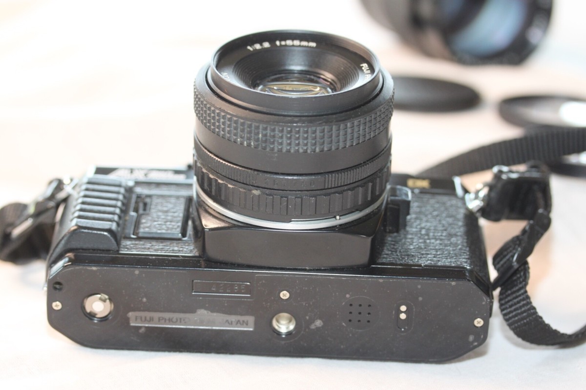 Fuji AX Multi Program 35 mm Camera Body w/ 55mm f2.2, 135mm
