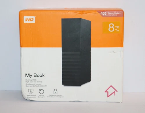 Western Digital WD Portable My Book 8TB USB-A HDD WDBBGB0080HBK