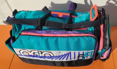 Vintage OGIO Tennis Duffle Gym Bag HUGE 80's Retro Colors RARE 2