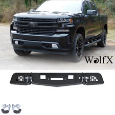 Powder-Coated Central Front Bumper For 2019 2020 2021 Chevrolet Silverado 1500 
