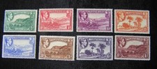 Timbres MONTSERRAT #92a-99a, 1938 comme neufs og H