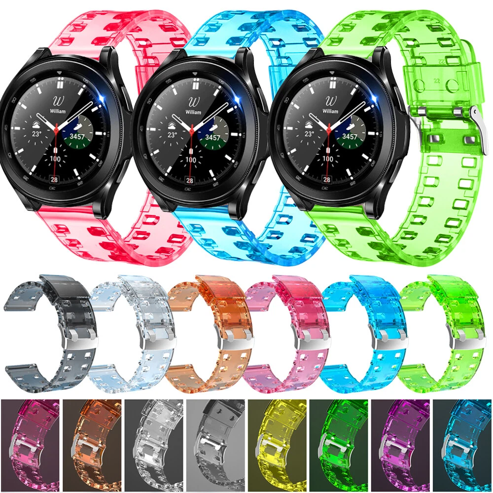 Clear Silicone Band Strap For Samsung Galaxy Watch 4 40mm 44mm Classic 42mm  46mm