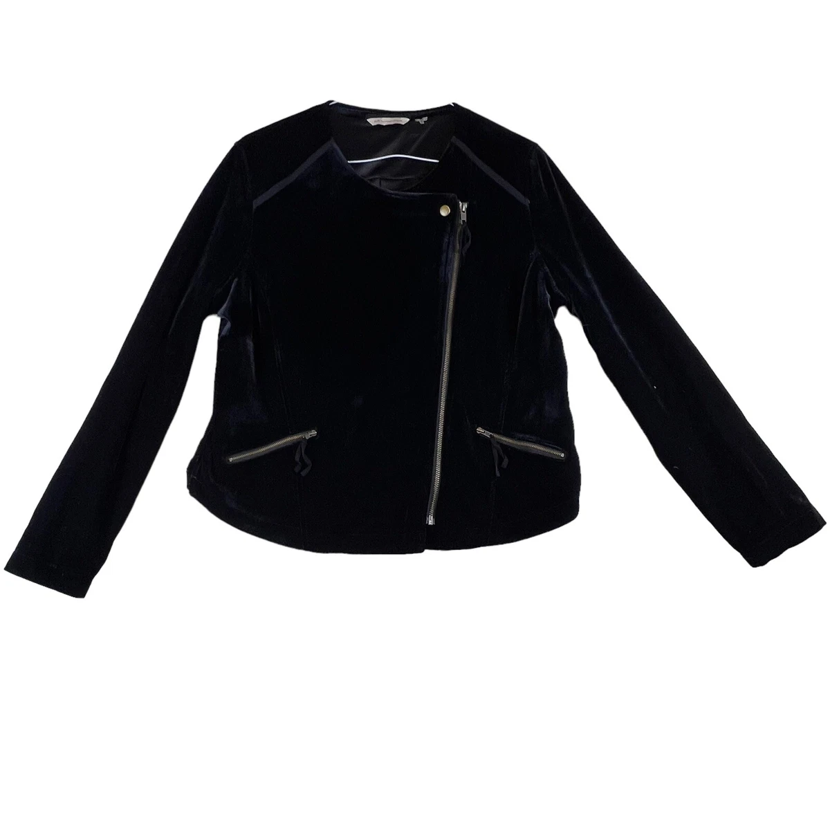 Crushed velvet moto jacket sale