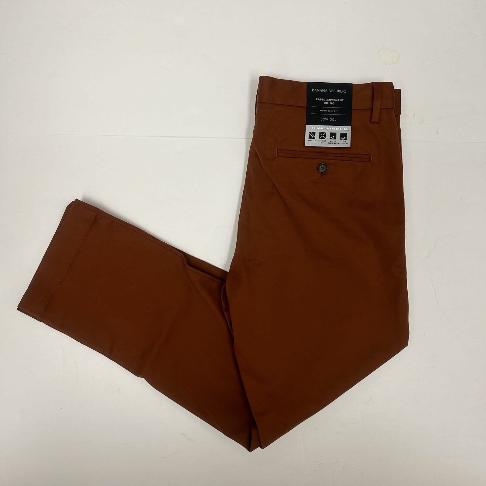 Banana Republic Pants Men's 33x29 Rust Brown Rapid Movement Chino