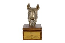 Bull Terrier, Bully IV - urn for dog ashes with a statuette, small urn for a dog