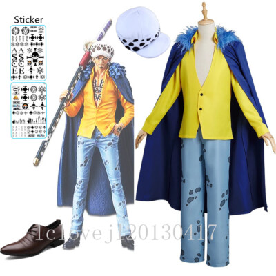 2022 Anime One piece Trafalgar Water Law Cosplay Halloween Party Costume  Coat