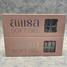 AILLSA Short Coffin Soft Gel Nail Tips 450 PCS /15 Sizes ( Lot of 2 ) New