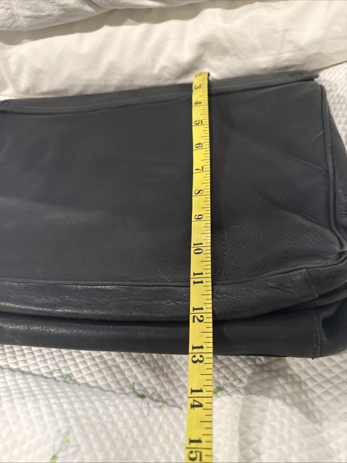 Giorgio’s Palm Beach Black Leather Briefcase Lock Strap image 8