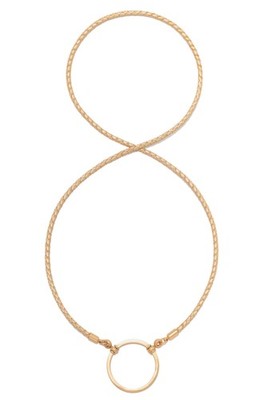 LA LOOP 587GD Designer Eyeglass Necklace Braid Gold Chain Loop Retainer Lanyard