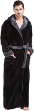 Herren Kapuzenbademantel Fleece 57-59 Zoll Lang