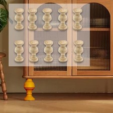 10x Wood Finials Unfinished DIY Craft Delicate Wooden Ornaments Rustic Home
