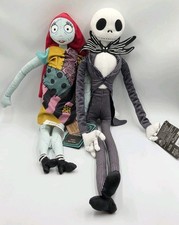 New Disney The Nightmare Before Christmas Jack Skellington 26"  Sally 21" Plush
