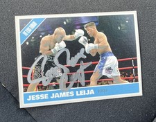 BOXING CHAMPION JESSE JAMES LEIJA SIGNED AUTOGRAPH CARD GATTI WARD Rare