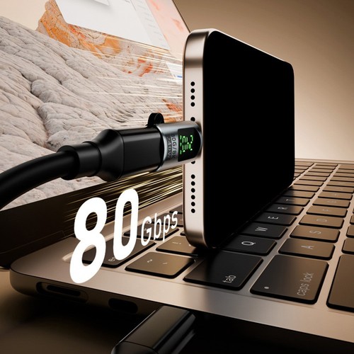 USB C Adapter Doppelpack 240W mit Spannungsanzeige für schnelle Datenübertragu - Photo 4/15