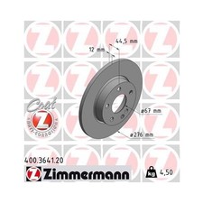 2x ZIMMERMANN Bremsscheibe &Oslash;276mm VORNE f&uuml;r MERCEDES A-KLASSE W169