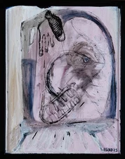 F. GLAD – Contemporary Glass Painting ‘In Memory Of Meaning’ (2025) Signed w/COA