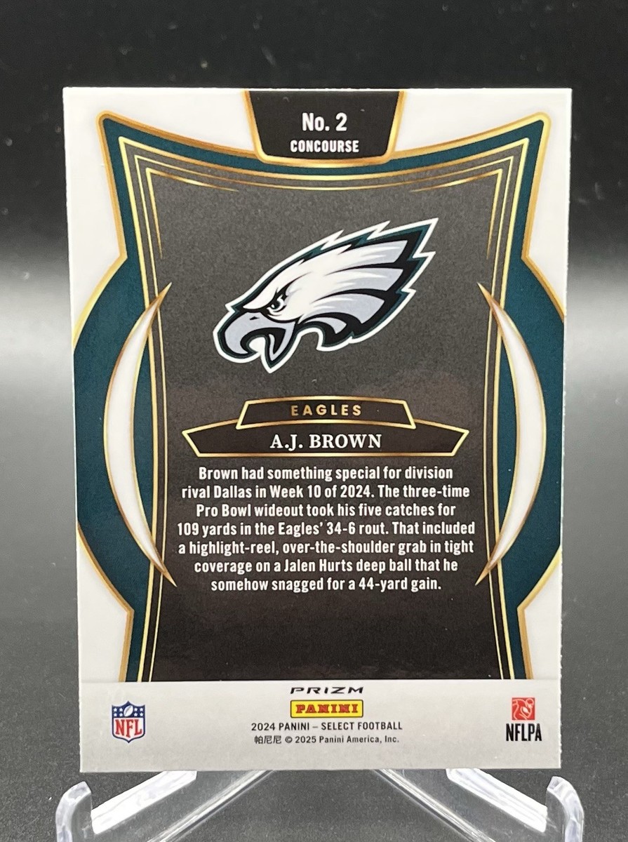 2024 Select Concourse Zebra Shock #2 WR A.J. Brown- Eagles. Case