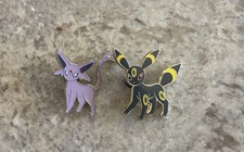 Pokémon Espeon & Umbreon Metal Collectible Pins Set