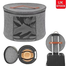 Round Hat Storage Case Dustproof Lid Travel Organizer Box for Women Men Hats