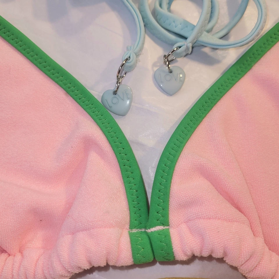 NWT 🩷 Juicy Couture Vintage Pink Bikini Size Small Y2K Gothic Juicy On Tush HTF - Image 4 of 4