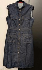 Women's Carolina Herrera Size 6 Blue Denim Dress