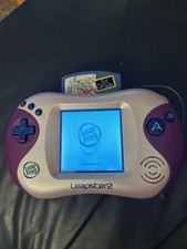 LeapFrog Leapster 2 Handheld Learning Game System Pink Purple Tested W Catridge