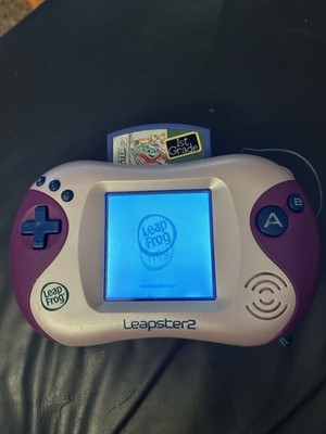 LeapFrog Leapster 2 Handheld Learning Game System Pink Purple Tested  W Catridge