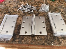 3-pak zawiasów do drzwi klasy komercyjnej Nuk3y stal nierdzewna, 4 x 4, nowe