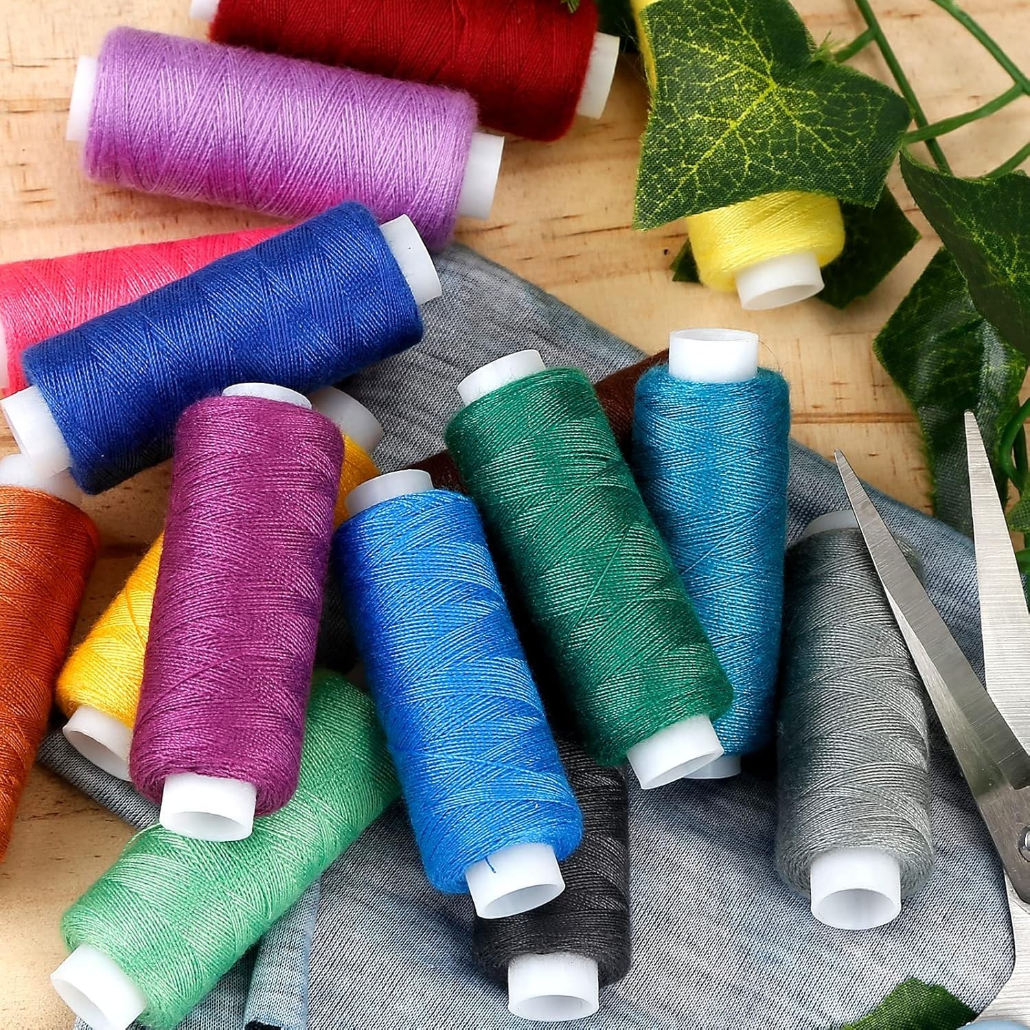 CiaraQ Sewing Threads Kits, 30 Colors Polyester 250 Yards Per 30 colors 