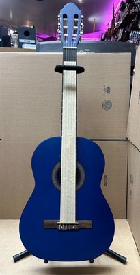 Lucida LG-400 Student Classical Nylon String Acoustic Guitar, Matte Blue