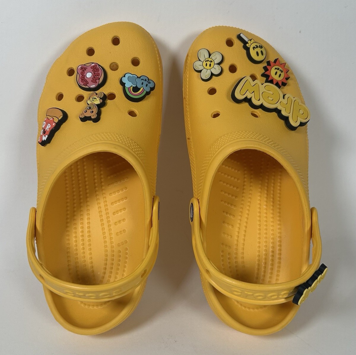 Drew House crocs size 7 yellow missing jibbets 14c6912c-4fbf-4fb2-ab8e-  main image 3