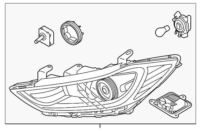 Conjunto compuesto para Hyundai Elantra 2017-2018 (N/P 92102-F2420)