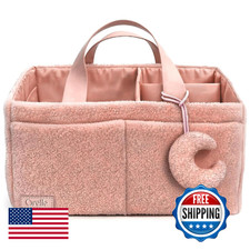 Orelle Boucl  Diaper Caddy Organizer with Matching Pouch  Moon Pendant  Teddy