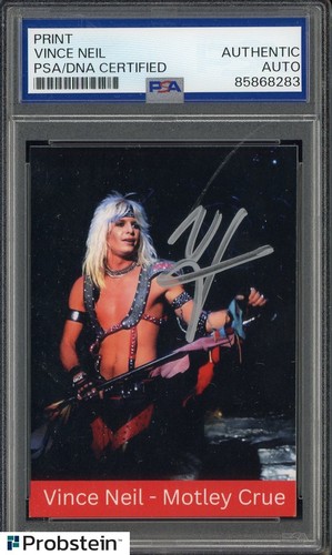 Vince Neil Signed Print PSA/DNA Authentic AUTO