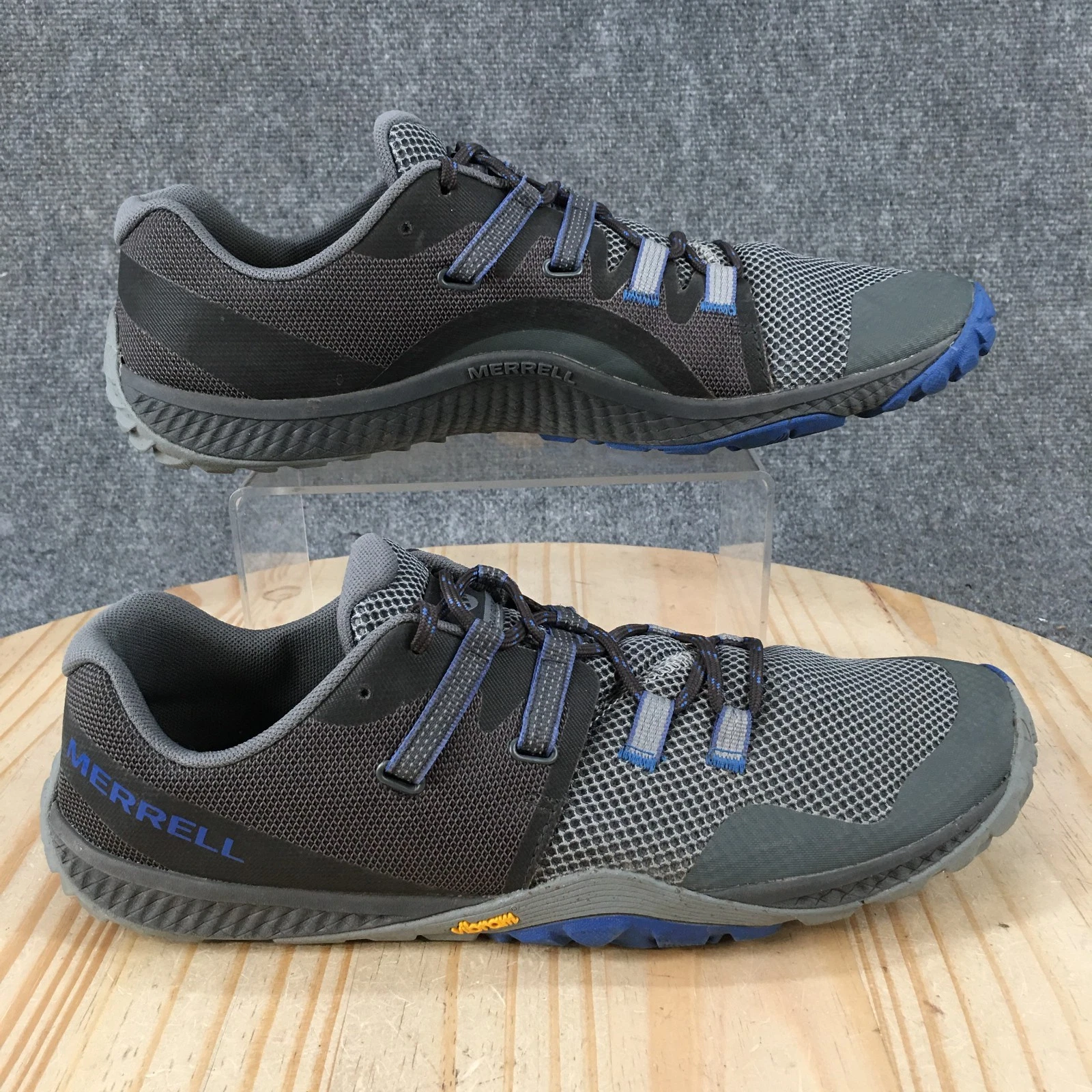Merrell Trail Glove 6 Shoes Mens 12 Athletic Lace Up Sneakers J135387 Gray Blue