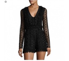 NEW Alexis Samira Romper XS Black Cocktail Revolve