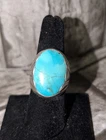 Vintage Sterling Silver Turquoise Men's Ring Sz 9 See Description. 17.88g