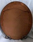 Antique 12.5" Wooden Oval Frame Ornate Portrait Infant Boy Hand Colored — photo 5