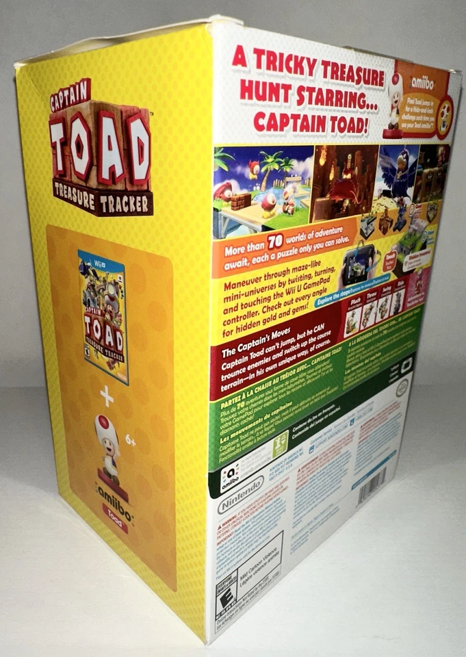 New Amiibo Toad + Captain Toad Treasure Tracker Nintendo Wii U Game 2016 - Image 4 of 4