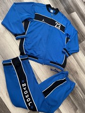 Nike Air Jordan Men's Blue Tracksuit Embroidered Logo Jacket Large Pants Small